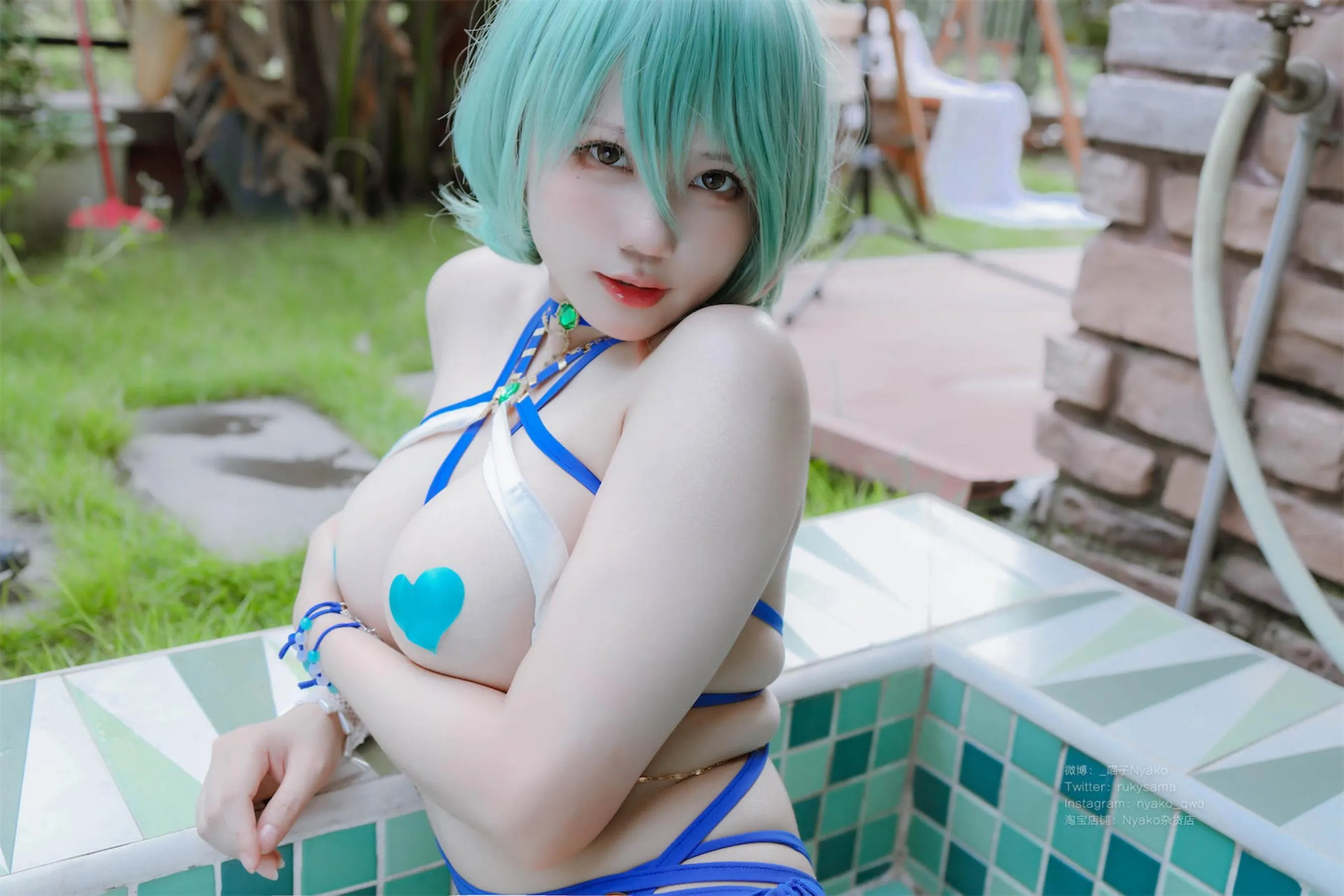 Nyako喵子 – NO.62 DOA环泳装 [139P]插图5